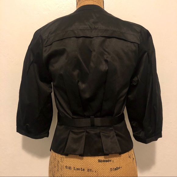 Puffy Sleeve Belted Jacket - Picture 2 of 3